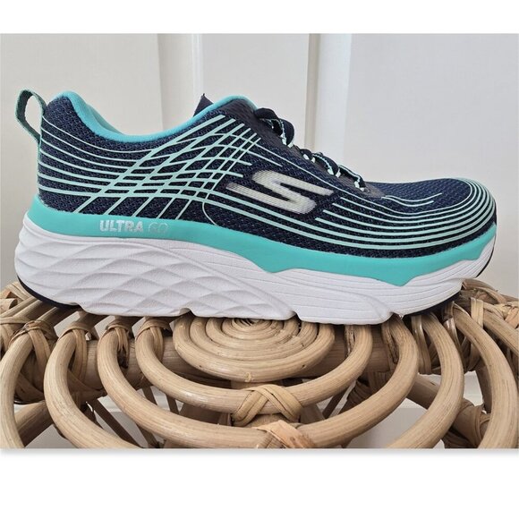 NEW Skechers Ultra Go Run Max Cushion Elite Blue Turquoise Sneakers Women's 7 - Picture 6 of 15